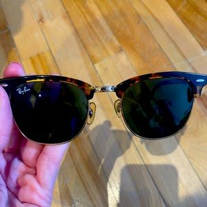 Rayban tortoise and gold Clubmaster sunglasses
